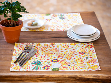 Diskamottur, hör 6stk / Linen Placemats 6pcs - Sólon Islandus - Listasafn Íslands