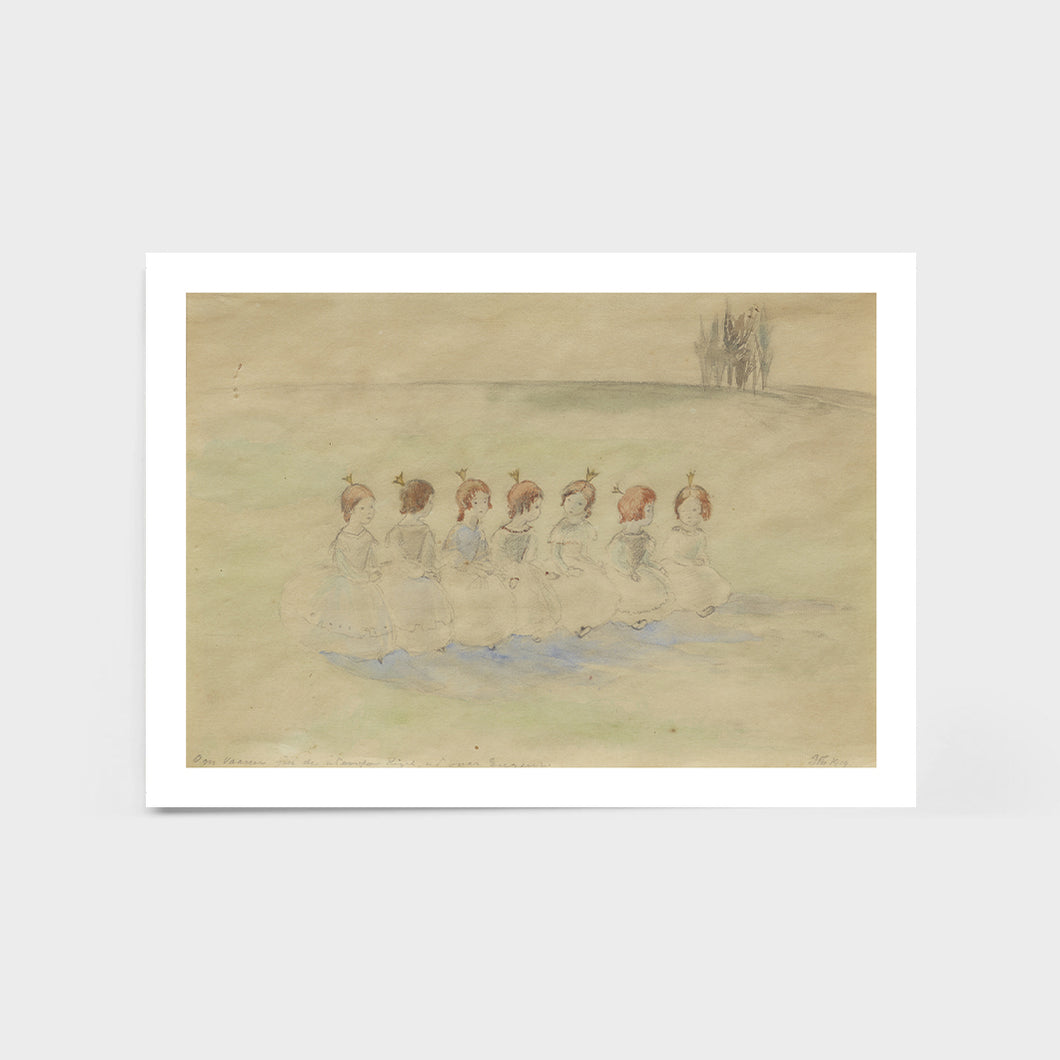 Card: Muggur, Guðmundur Thorsteinsson - Princesses - Listasafn Íslands